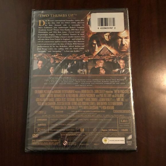 The DaVinci‎ Code DVD 2-Disc Special Edition Tom Hanks, Full Screen, NWT,… - Picture 4 of 5